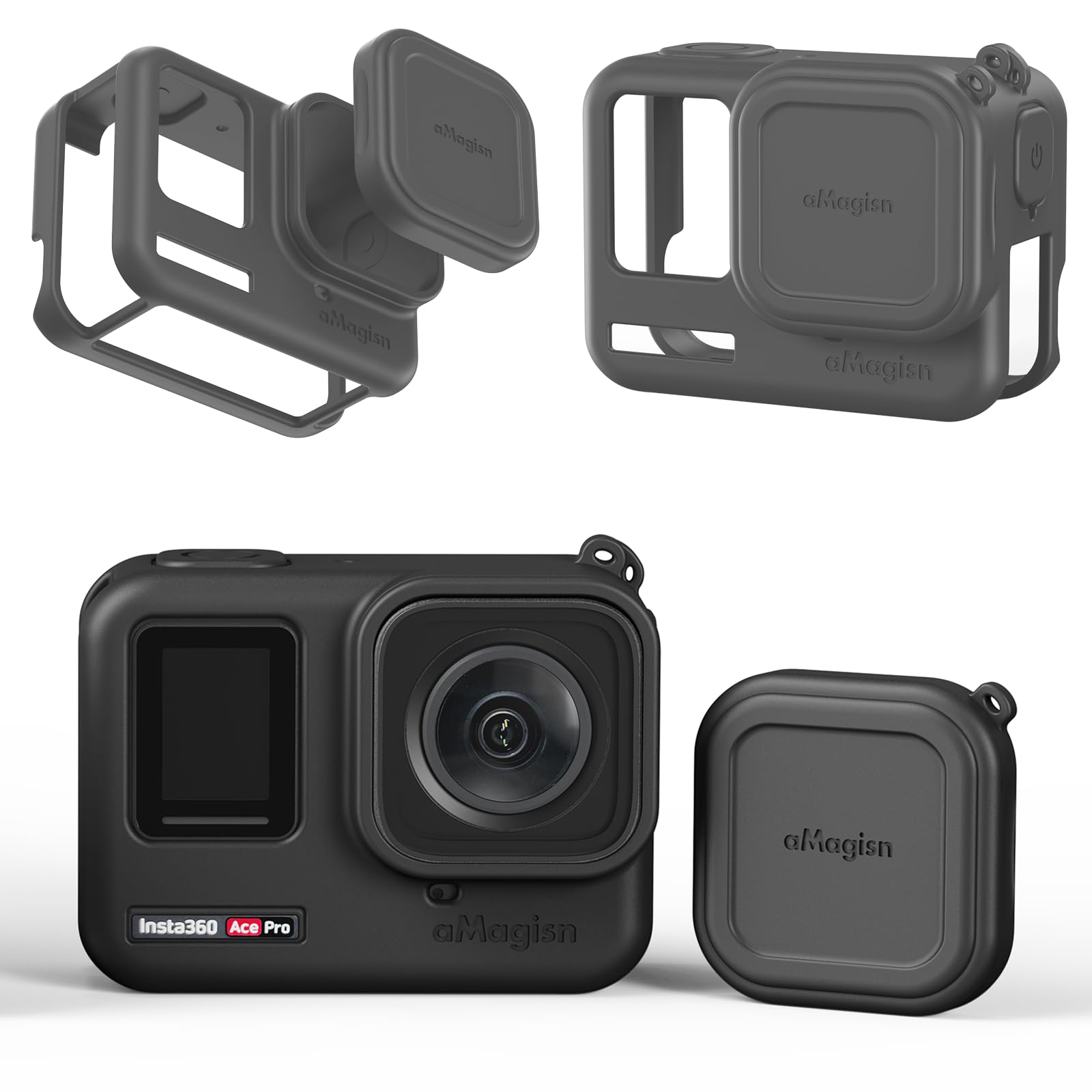 ZORBES Silicone Protective Case for Insta360 Ace Pro Full Protection Silicone Skin Cover with Separate Anti-Scratch Lens Cover Travel Insta360 Ace Pro Case Cover with Hand Strap and Lanyard ZORBES Silicone Protective Case for Insta360 Ace Pro Full Protection Silicone Skin Cover with Separate Anti-Scratch Lens Cover Travel Insta360 Ace Pro Case Cover with Hand Strap and Lanyard